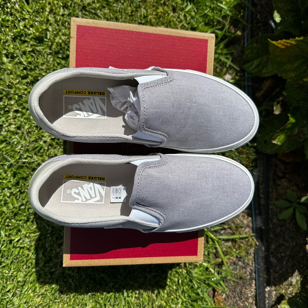 Vans Light Gray Men's Slip-On Shoes